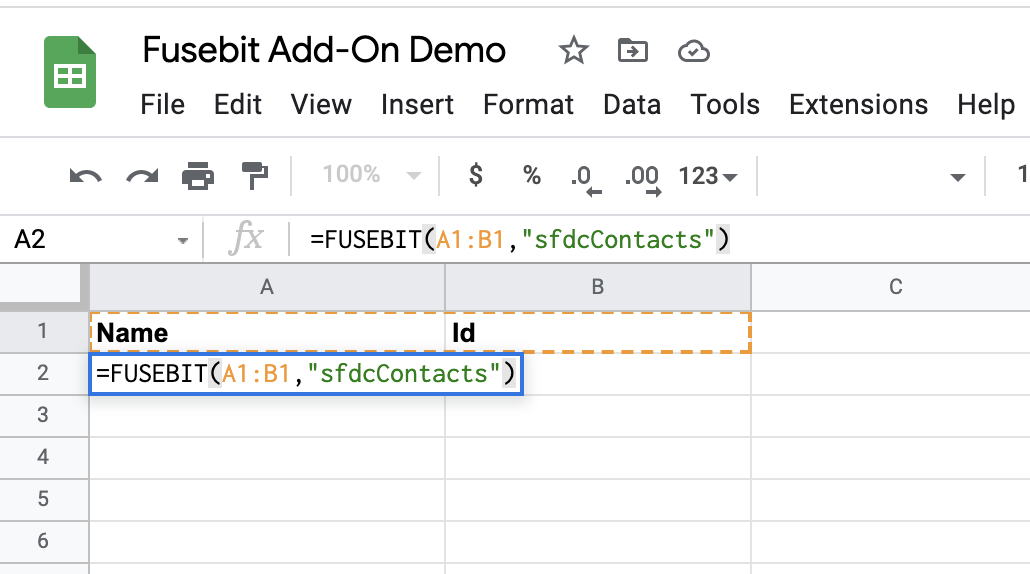 Importing select Contact attributes from Salesforce to Google Sheets
