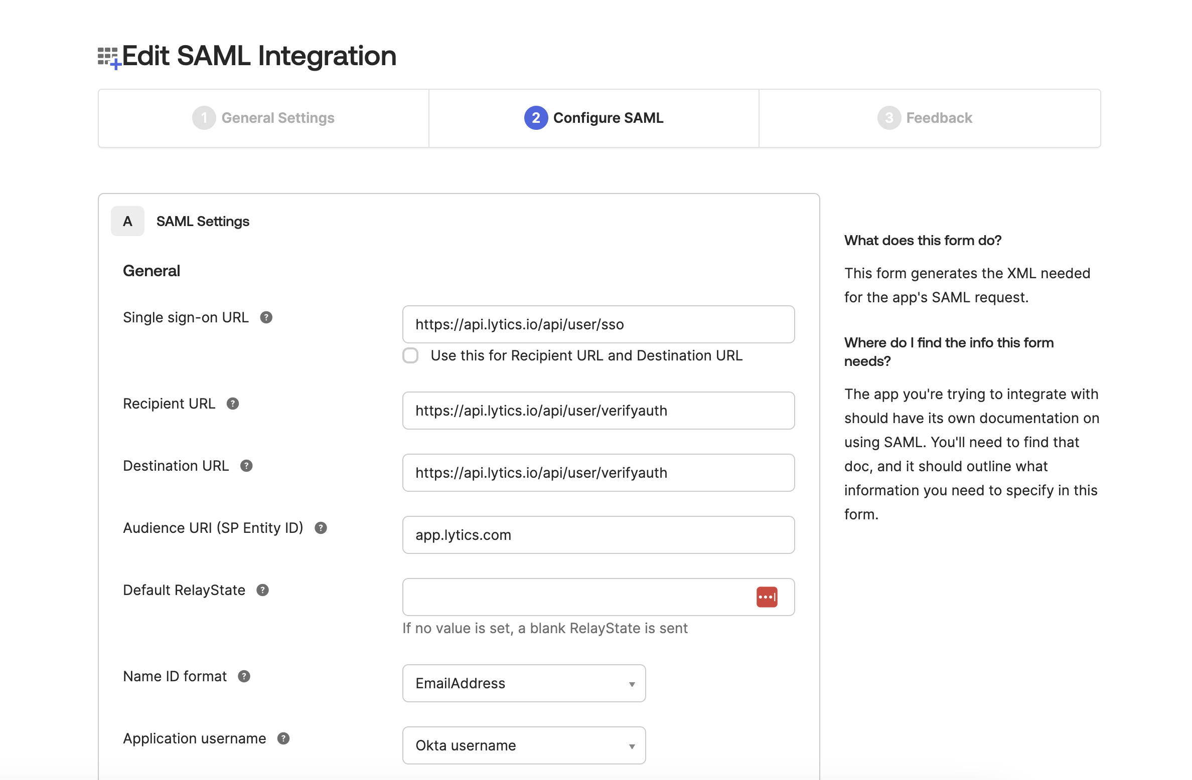 Okta Configuration