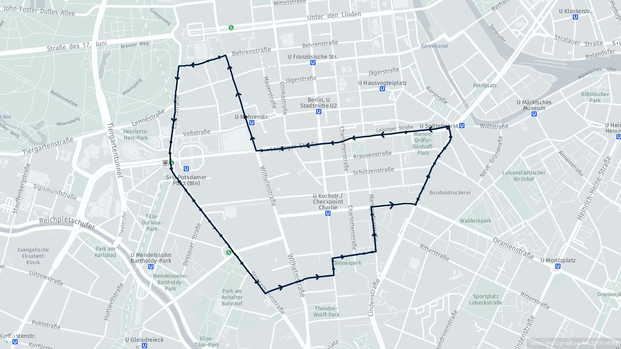 Visualization of a Closed-linear Location Reference