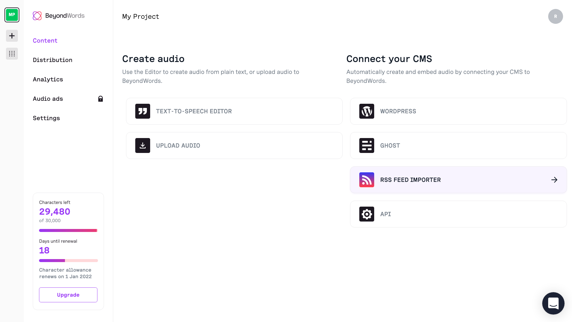 Connect your CMS - RSS Feed Importer - BeyondWords.png