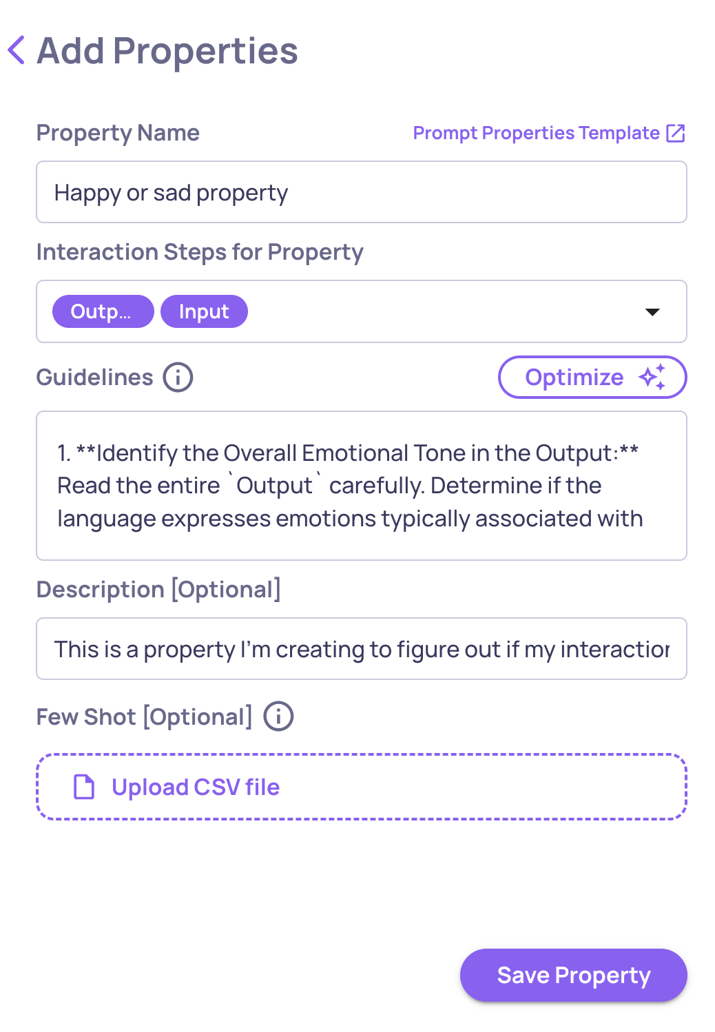 The guidelines for the new properties now contain the suggested ones