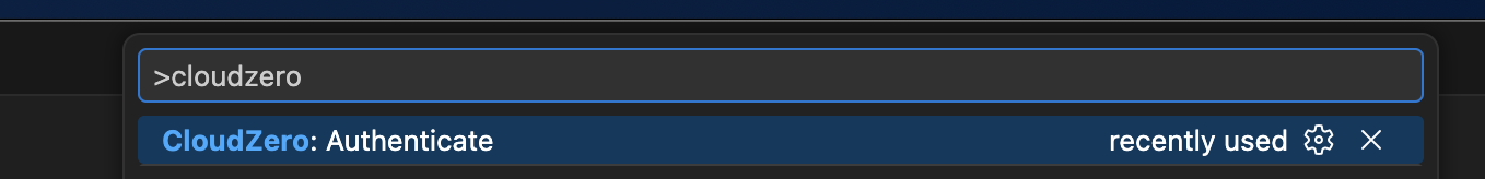 Select the command to authenticate