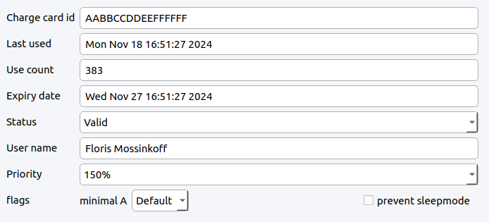 Charge card priority configuration
