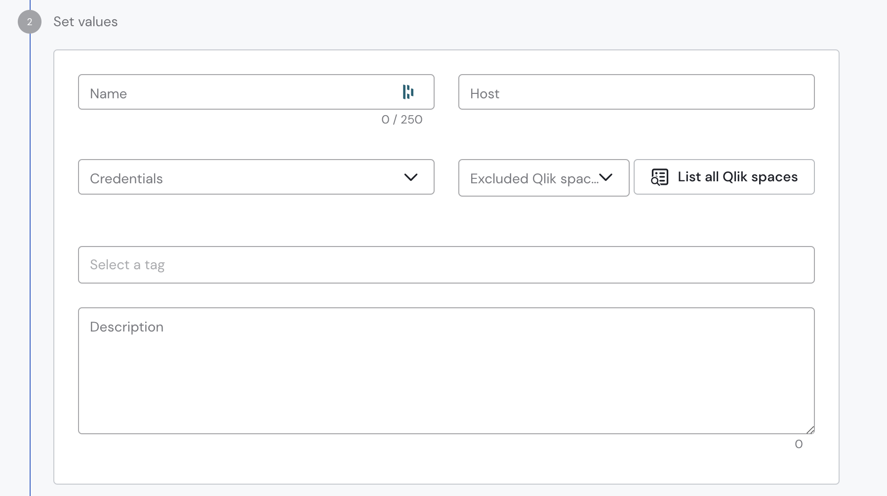 Source configuration form