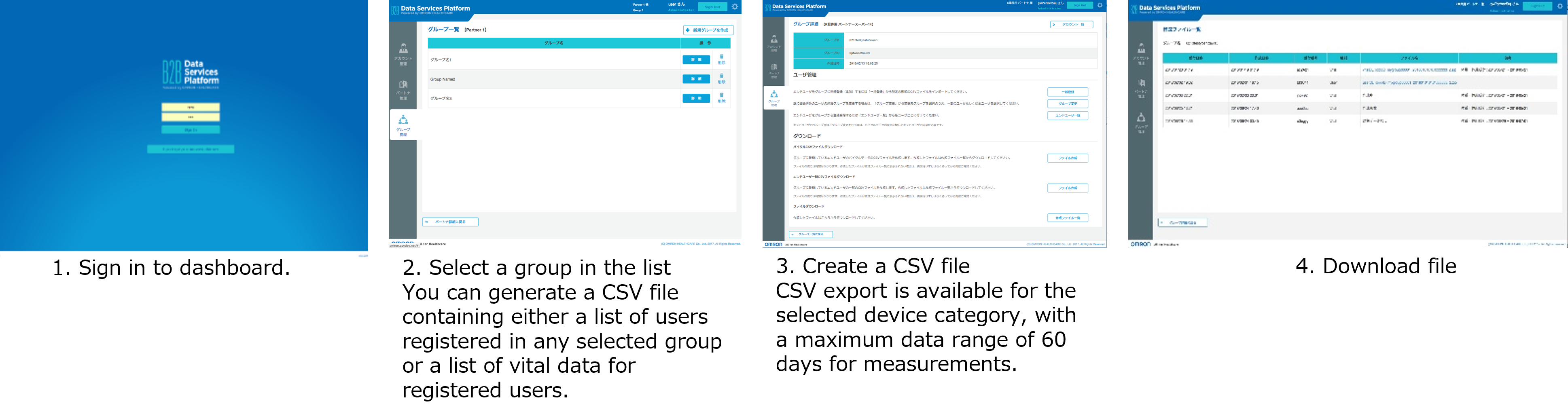 Manual CSV file download
