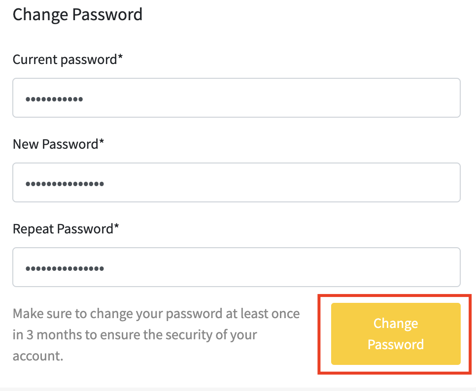 Password reset