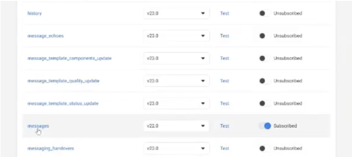 WhatsApp API version 22.0