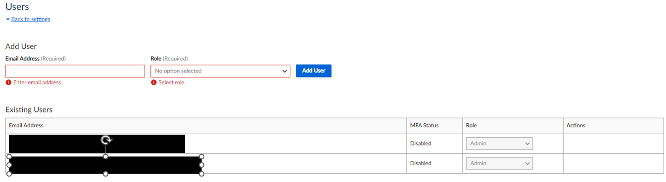 User Management UI