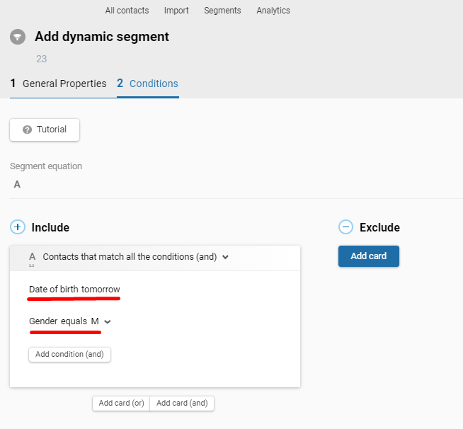 Adding segment