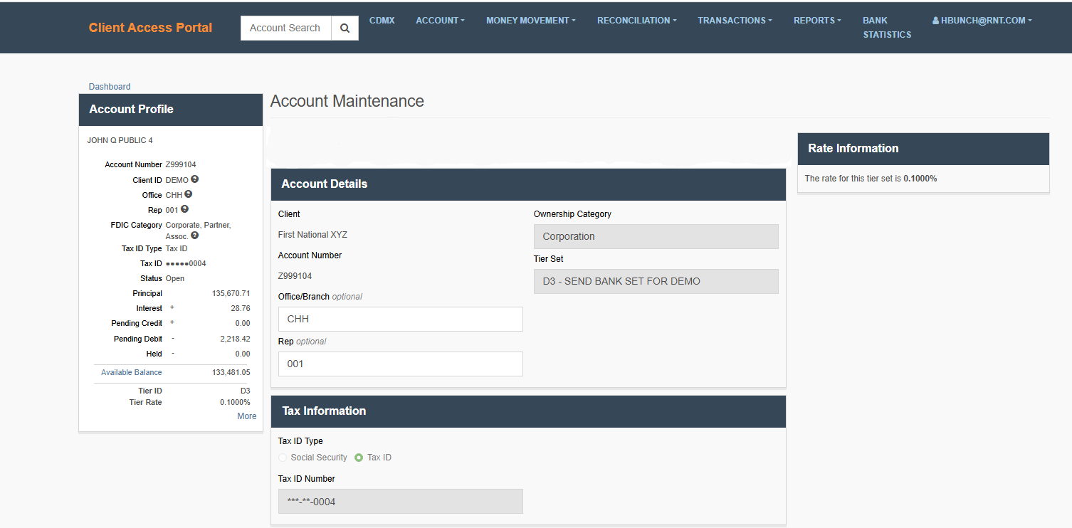 Account Maintenance