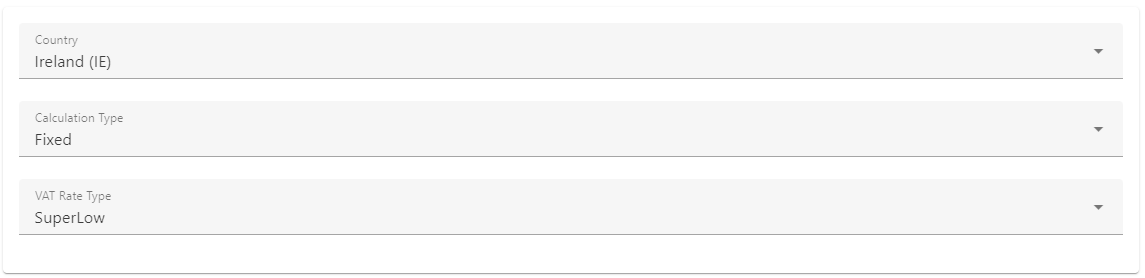 Vat calculation type - Fixed