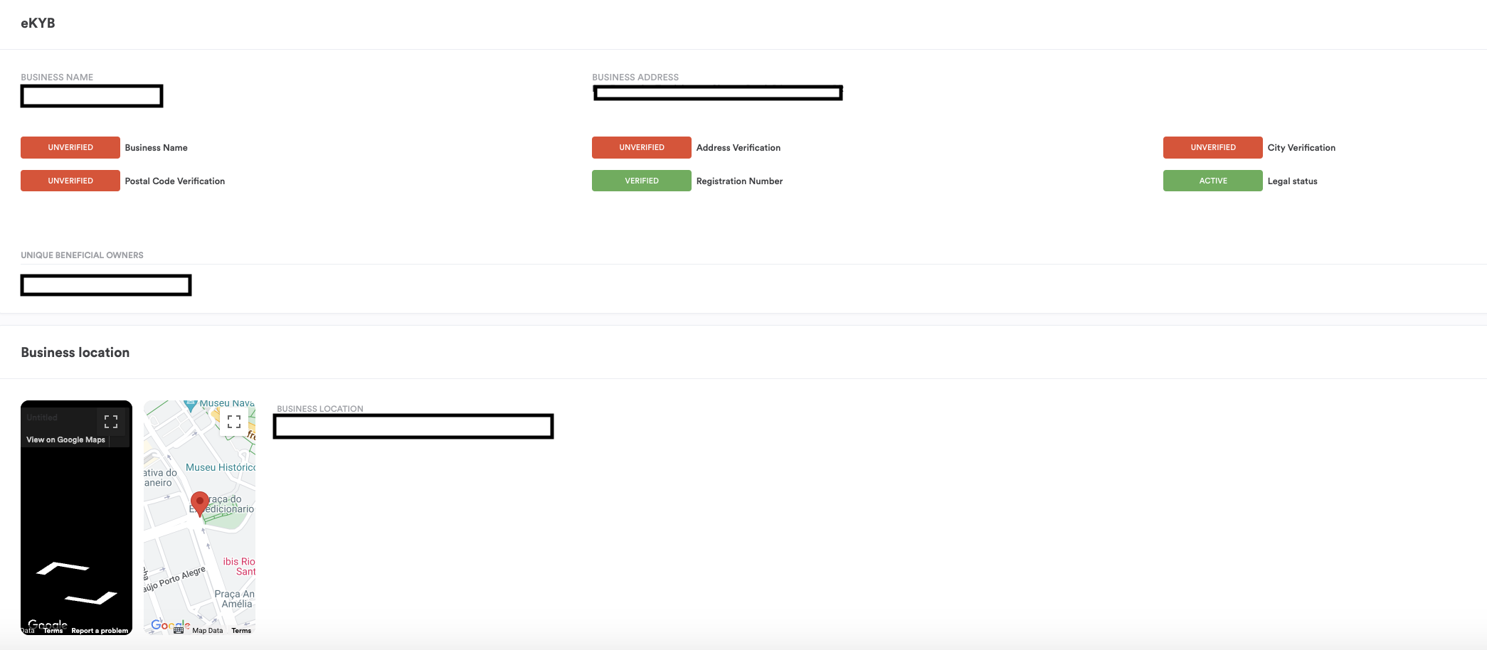 eKYB single session dashboard results