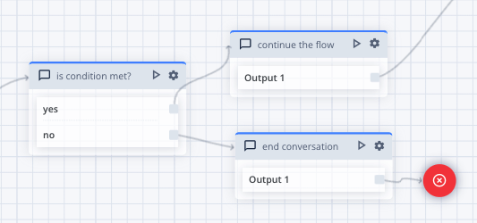Outputs in the flow