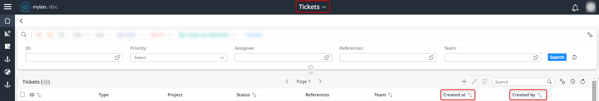 New filter options within the worklist of the Tickets app