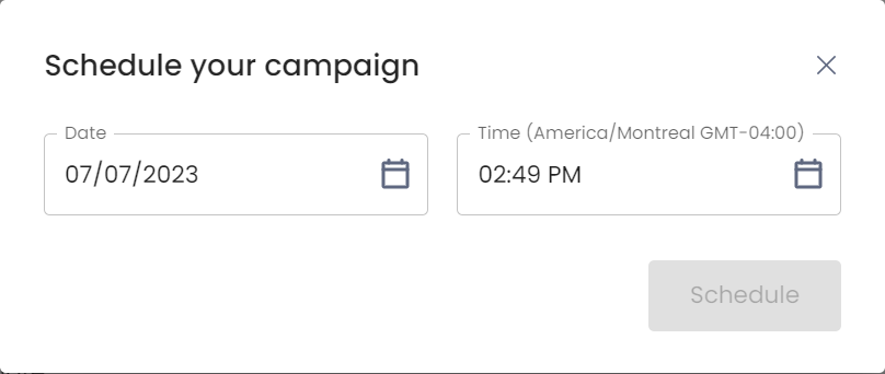 Scheduling a campaign