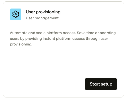 The User Provisioning card in the Perk Integrations settings page, shown in its disabled state.