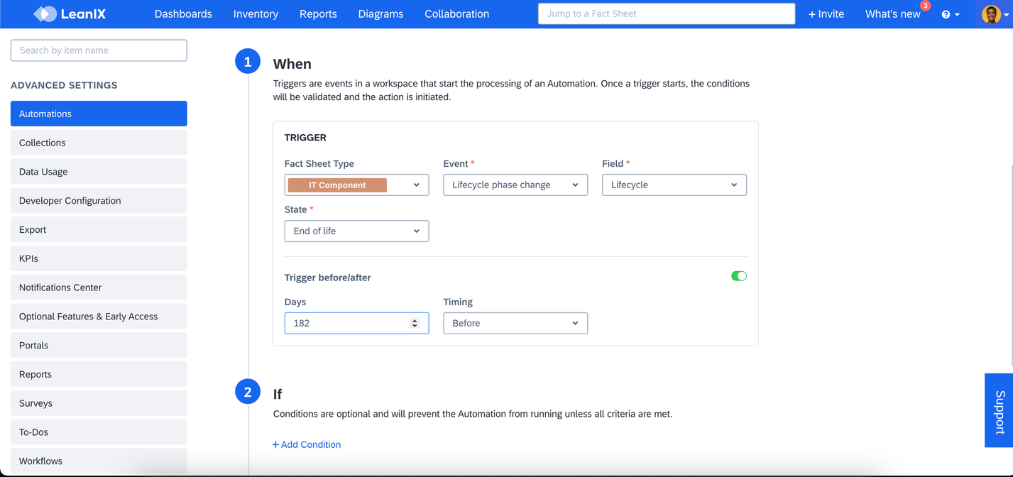 Defining the Trigger for the Automation