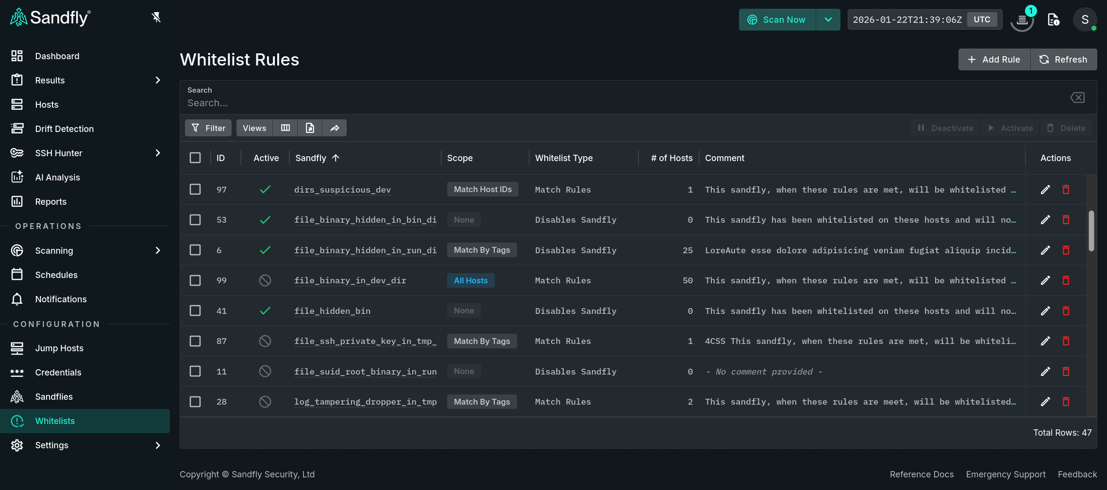 Whitelist Rules Whitelist Rules