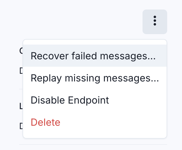 recover modal