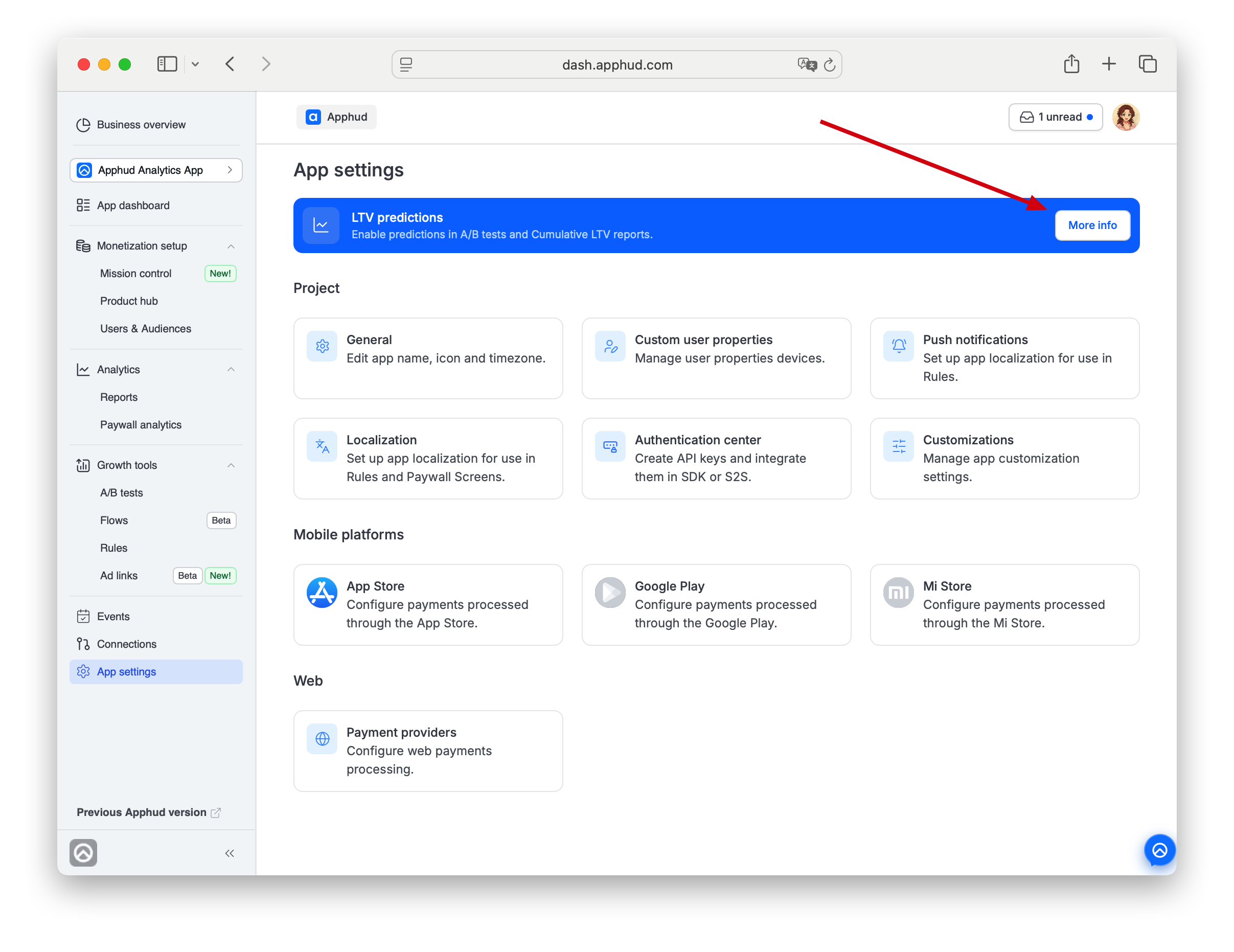 Apphud - Predictions Activation Step 1