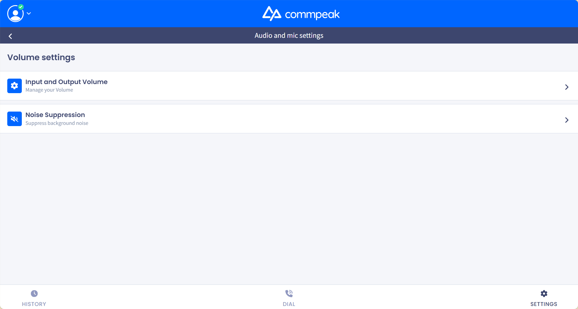 Screenshot of the Microphone & Headset Settings options