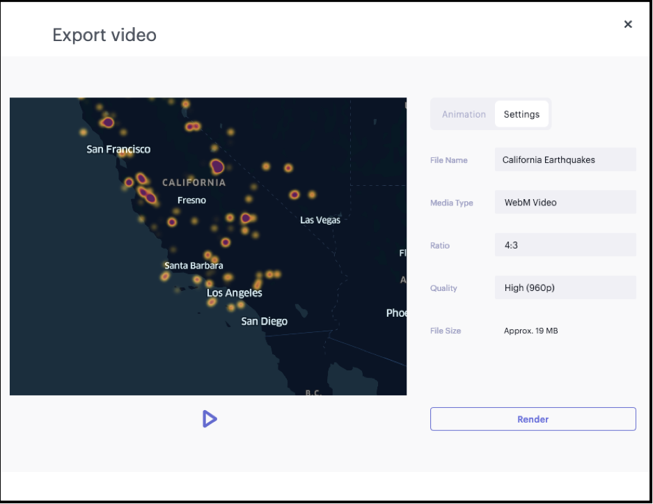 Export Video Settings tab.