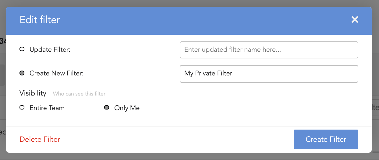 Creating a private filter
