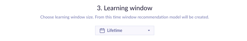 Example of learning window
