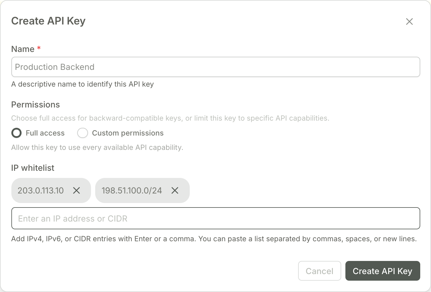 API Keys
