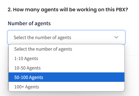 Screenshot with question 2