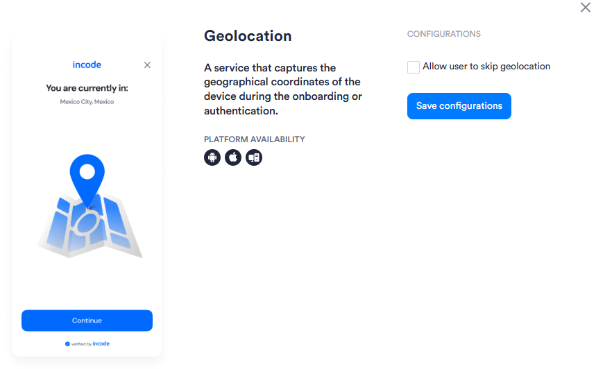 Image of the Geolocation module's configuration panel. Has one configuration option.