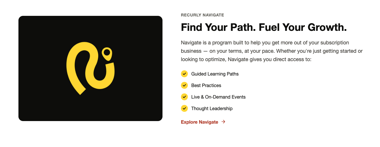 Recurly Navigate Home Screenshot
