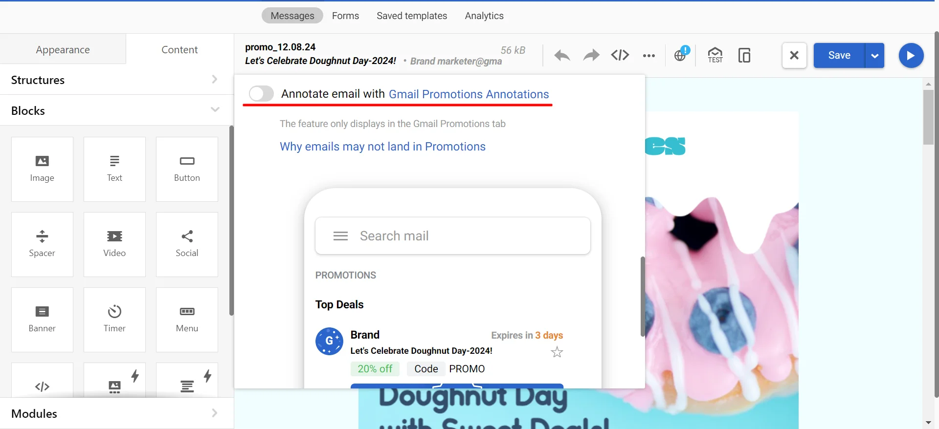 Gmail Promotions Annotations