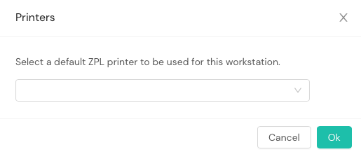 Default ZPL Printer Dialog