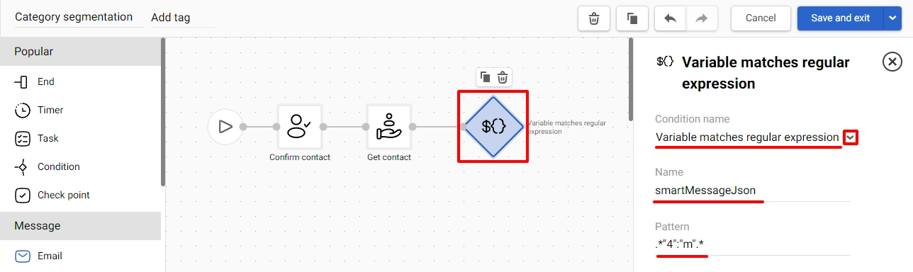 Adding Condition block