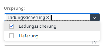 Neue Auswahlmöglichkeit "Ladungssicherheit"