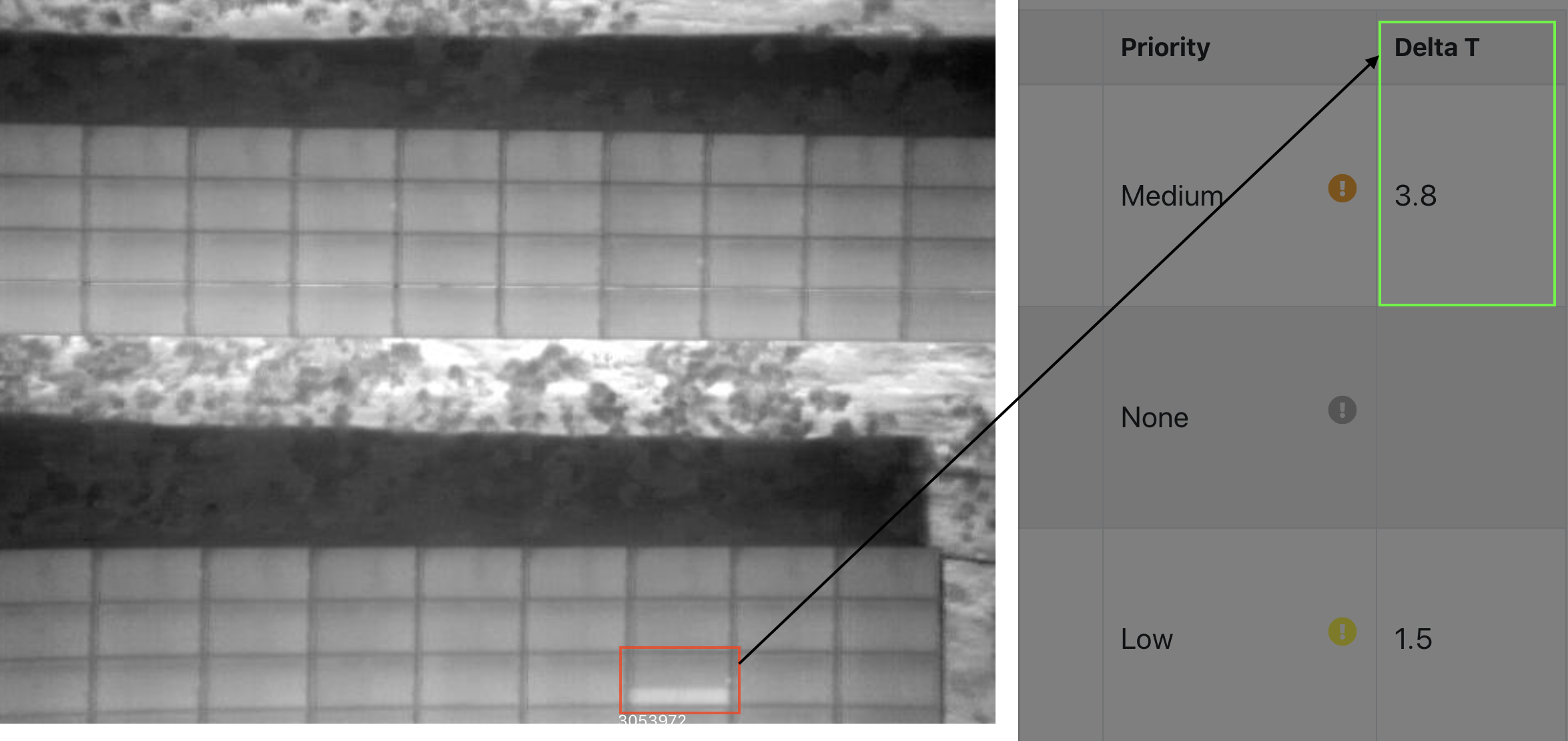 Screen Shot 2021-02-05 at 2.27.24 PM.png An example of the Delta T of a Diode anomaly. The diode is 3.8 degrees hotter than the rest of the module.