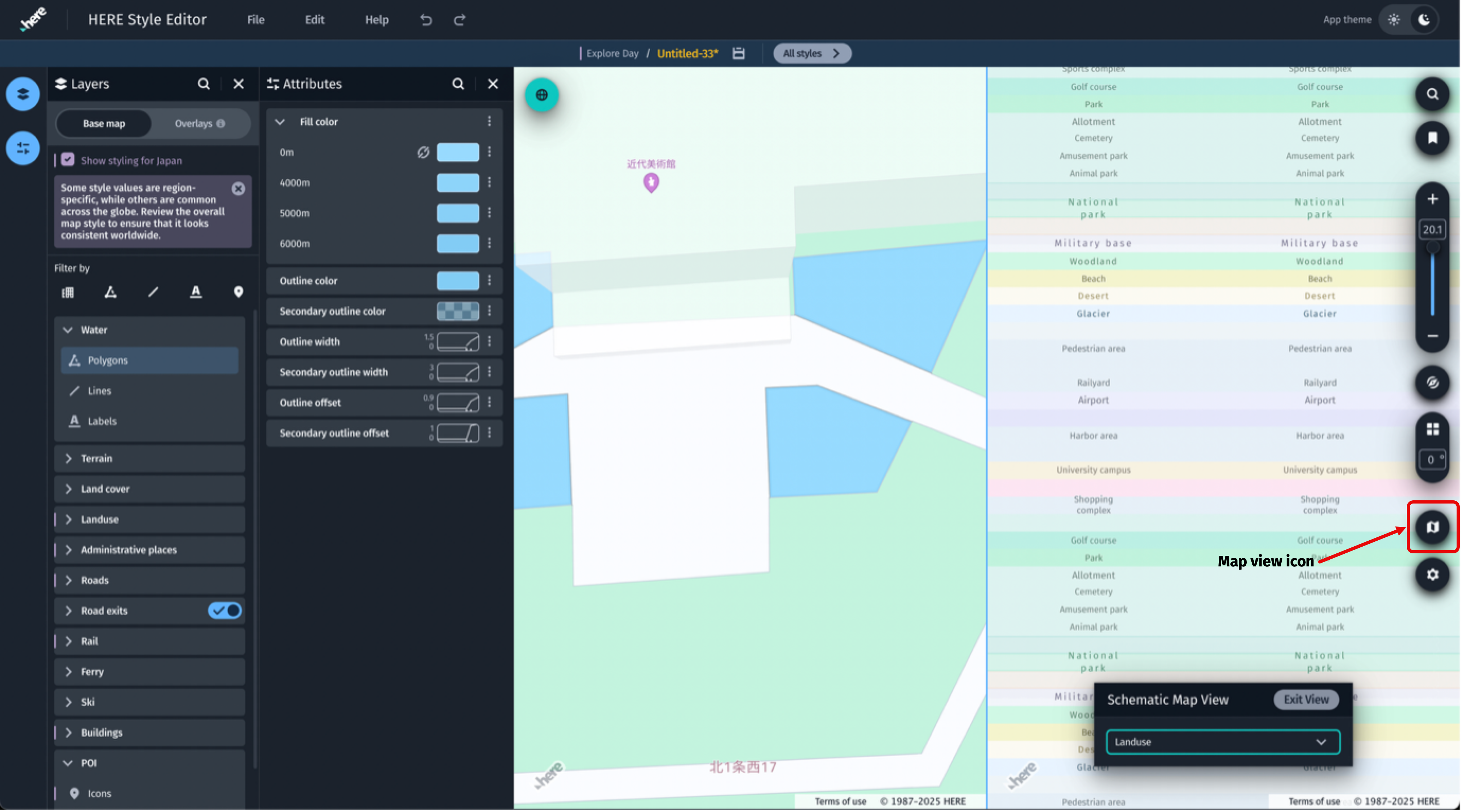 Using the Schematic Map View