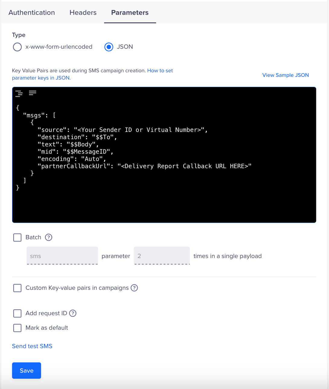 Set Parameters