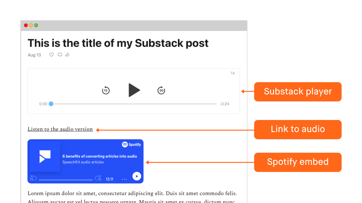 Ways to insert audio into a Substack posto r episode.png
