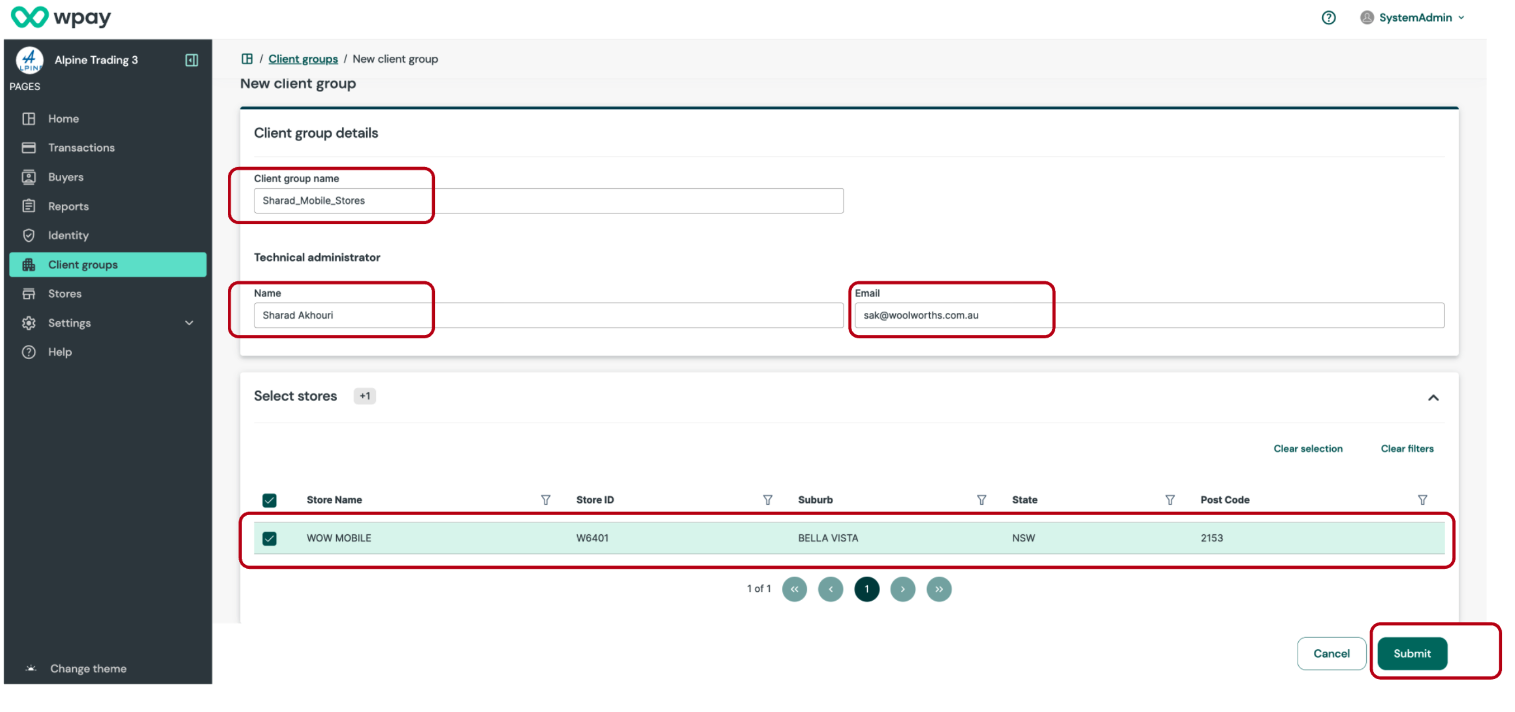 Create a Client Group