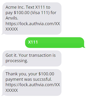 Example payment conversation