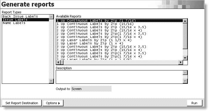 From Subscriptions, select Generate reports