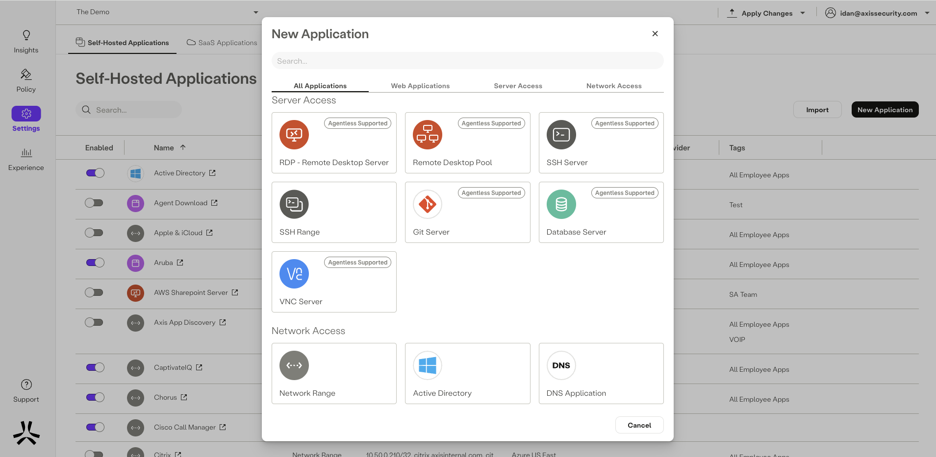 Active Directory Application