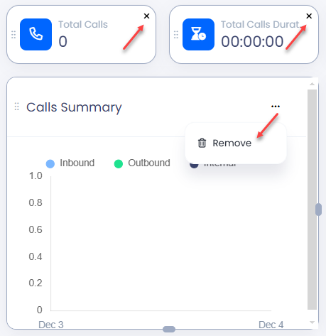 Screenshot of deleting data cubes