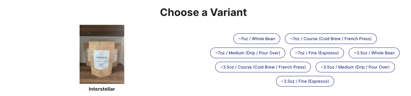 Your Product's Variants