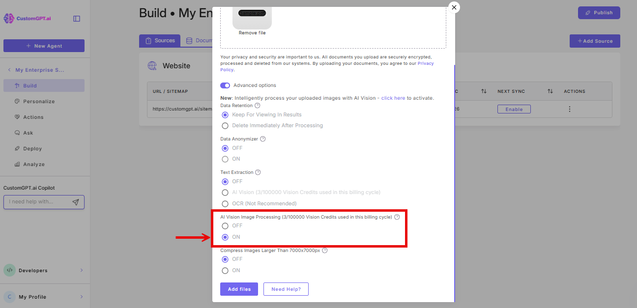 AI Vision Image Processing field