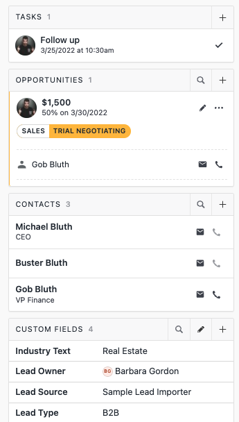 Opportunities, Contacts, and Custom Fields