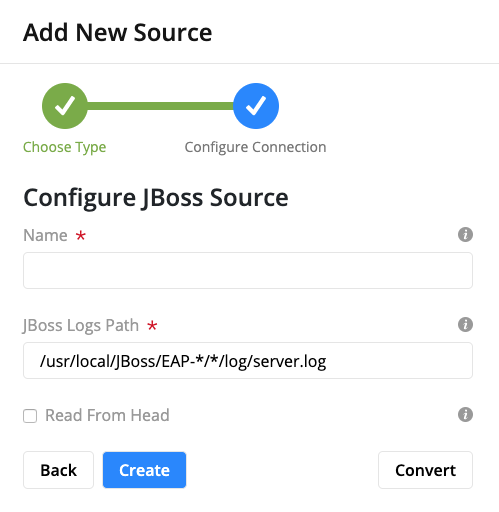 JBoss Log Configuration Form
