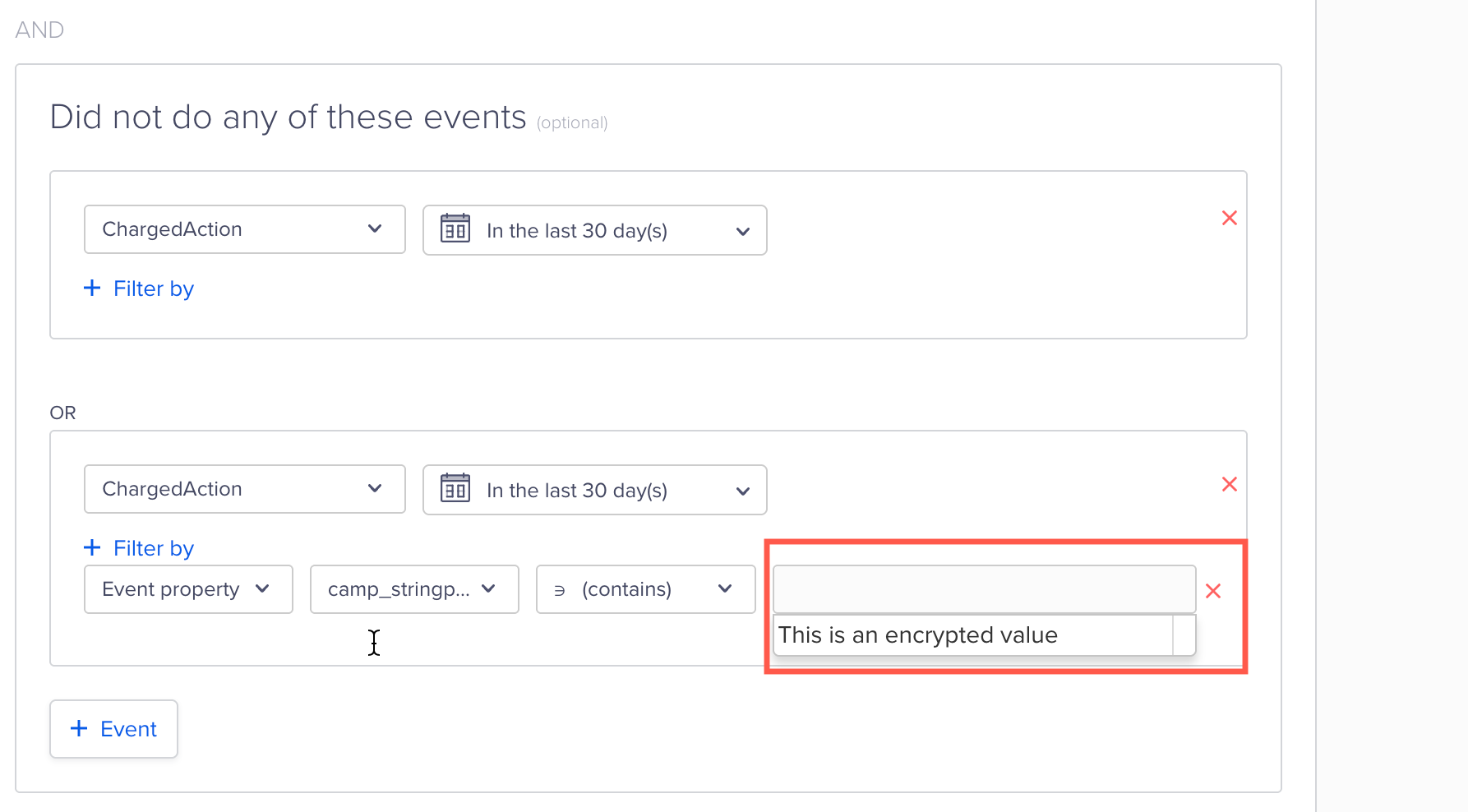 Query using Encrypted Values